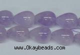 CNA417 15.5 inches 10*14mm teardrop natural lavender amethyst beads