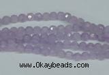 CNA420 15.5 inches 4mm faceted round natural lavender amethyst beads