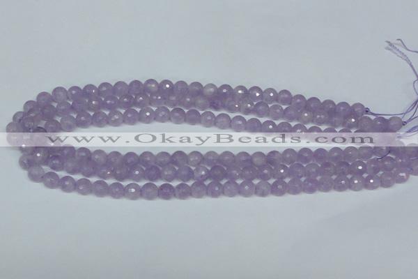 CNA422 15.5 inches 8mm faceted round natural lavender amethyst beads