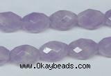 CNA429 10*14mm faceted rice natural lavender amethyst beads