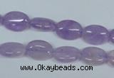 CNA443 15.5 inches 10*12mm oval natural lavender amethyst beads