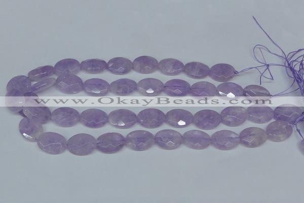 CNA456 15.5 inches 15*20mm faceted oval natural lavender amethyst beads