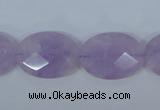 CNA457 15.5 inches 16*22mm faceted oval natural lavender amethyst beads