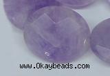 CNA460 15.5 inches 25*30mm faceted oval natural lavender amethyst beads