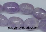 CNA466 15.5 inches 14*18mm nugget natural lavender amethyst beads