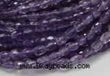 CNA49 15.5 inches 4*6mm faceted rice grade A natural amethyst beads