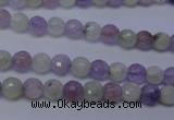 CNA661 15 inches 6mm faceted round lavender amethyst & prehnite beads