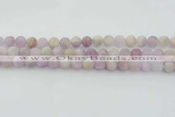 CNA673 15.5 inches 10mm round matte lavender amethyst beads