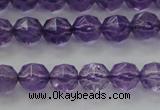 CNA68 15.5 inches 6mm faceted round natural amethyst beads