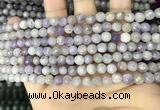 CNA685 15.5 inches 4mm faceted round lavender amethyst beads