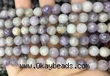 CNA687 15.5 inches 8mm faceted round lavender amethyst beads