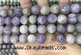 CNA689 15.5 inches 12mm faceted round lavender amethyst beads