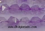 CNA732 15.5 inches 10mm faceted nuggets light lavender amethyst beads