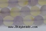 CNA742 15.5 inches 8mm round matte amethyst & citrine beads