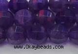 CNA753 15.5 inches 10mm faceted round natural amethyst beads