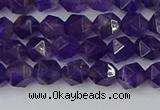 CNA757 15.5 inches 6mm faceted nuggets amethyst beads wholesale