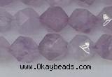 CNA763 15.5 inches 10mm faceted nuggets light lavender amethyst beads