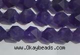 CNA766 15.5 inches 6mm faceted nuggets matte amethyst beads