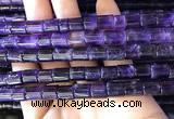 CNA778 15.5 inches 8*8mm - 8*9mm tube natural amethyst beads