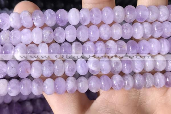 CNA781 15.5 inches 6*8mm rondelle lavender amethyst beads