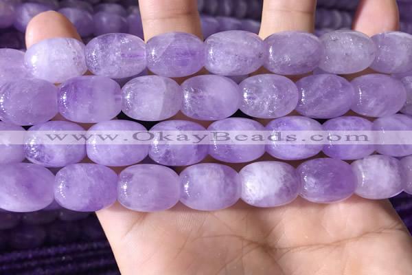 CNA786 15.5 inches 12*16mm drum lavender amethyst beads