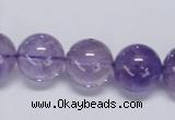 CNA805 15.5 inches 14mm round natural light amethyst beads