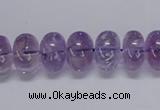 CNA810 15.5 inches 8*12mm rondelle natural light amethyst beads