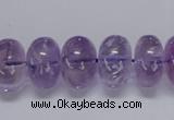 CNA812 15.5 inches 10*16mm rondelle natural light amethyst beads