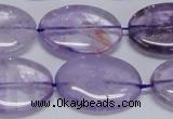 CNA835 15.5 inches 20*30mm oval natural light amethyst beads