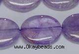 CNA836 15.5 inches 25*30mm oval natural light amethyst beads