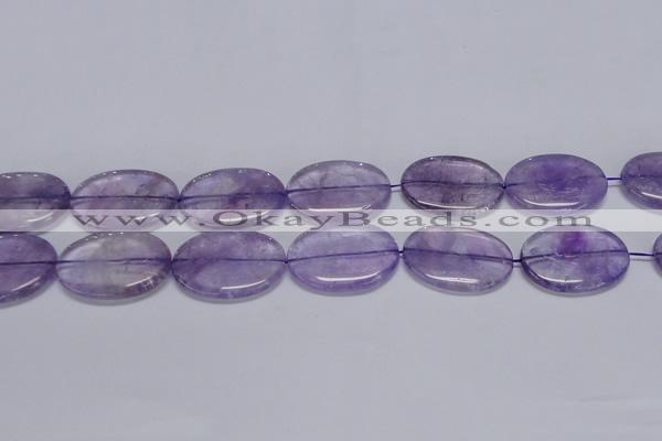 CNA837 15.5 inches 25*35mm oval natural light amethyst beads