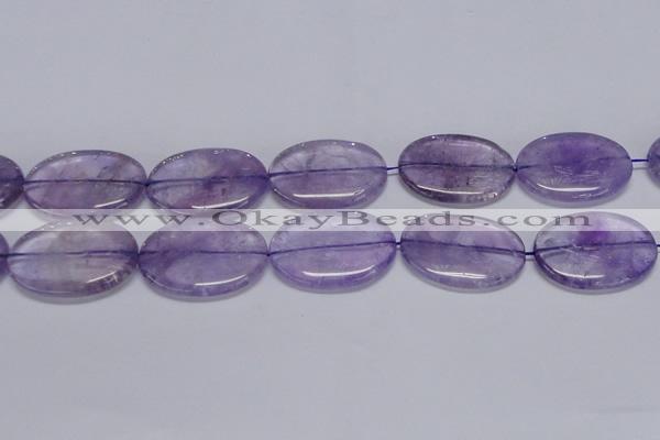 CNA838 15.5 inches 30*40mm oval natural light amethyst beads