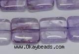 CNA843 15.5 inches 16mm square natural light amethyst beads