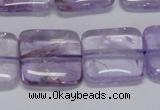 CNA844 15.5 inches 18mm square natural light amethyst beads