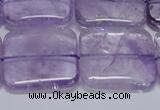 CNA846 15.5 inches 25mm square natural light amethyst beads