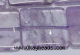 CNA849 15.5 inches 40mm square natural light amethyst beads