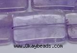 CNA857 15.5 inches 30*40mm rectangle natural light amethyst beads