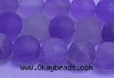 CNA913 15.5 inches 10mm round matte amethyst gemstone beads