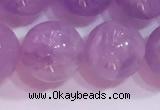 CNA956 15.5 inches 12mm round natural lavender amethyst beads