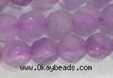 CNA962 15.5 inches 4mm faceted round natural lavender amethyst beads