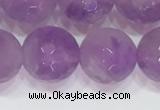 CNA965 15.5 inches 10mm faceted round natural lavender amethyst beads