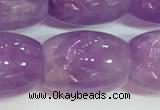 CNA978 15.5 inches 13*18mm drum natural lavender amethyst beads