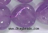 CNA985 15.5 inches 16*16mm heart natural lavender amethyst beads