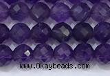 CNA990 15.5 inches 4mmm faceted round amethyst beads wholesale