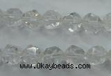 CNC100 15 inches 6mm faceted nuggets white crystal beads