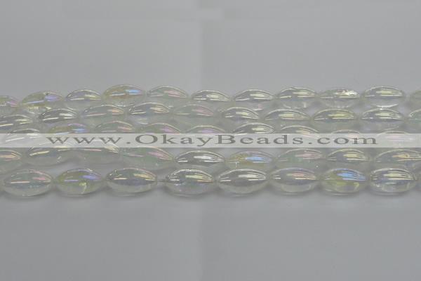 CNC212 15.5 inches 10*20mm rice AB-color white crystal beads