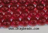 CNC411 15.5 inches 6mm round dyed natural white crystal beads