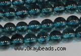 CNC420 15.5 inches 4mm round dyed natural white crystal beads