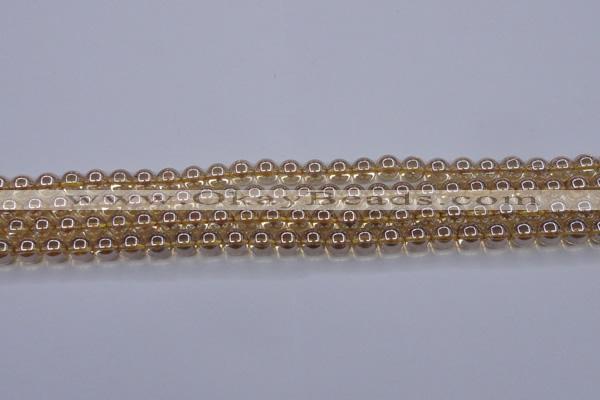 CNC500 15.5 inches 4mm round dyed natural white crystal beads