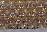 CNC502 15.5 inches 8mm round dyed natural white crystal beads